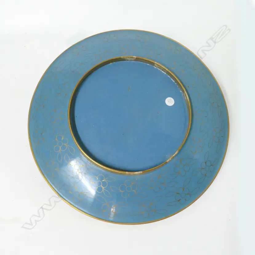 A Chinese cloisonné plate Image 1++