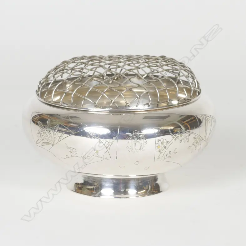 A Chinese silver rose bowl Image 1++