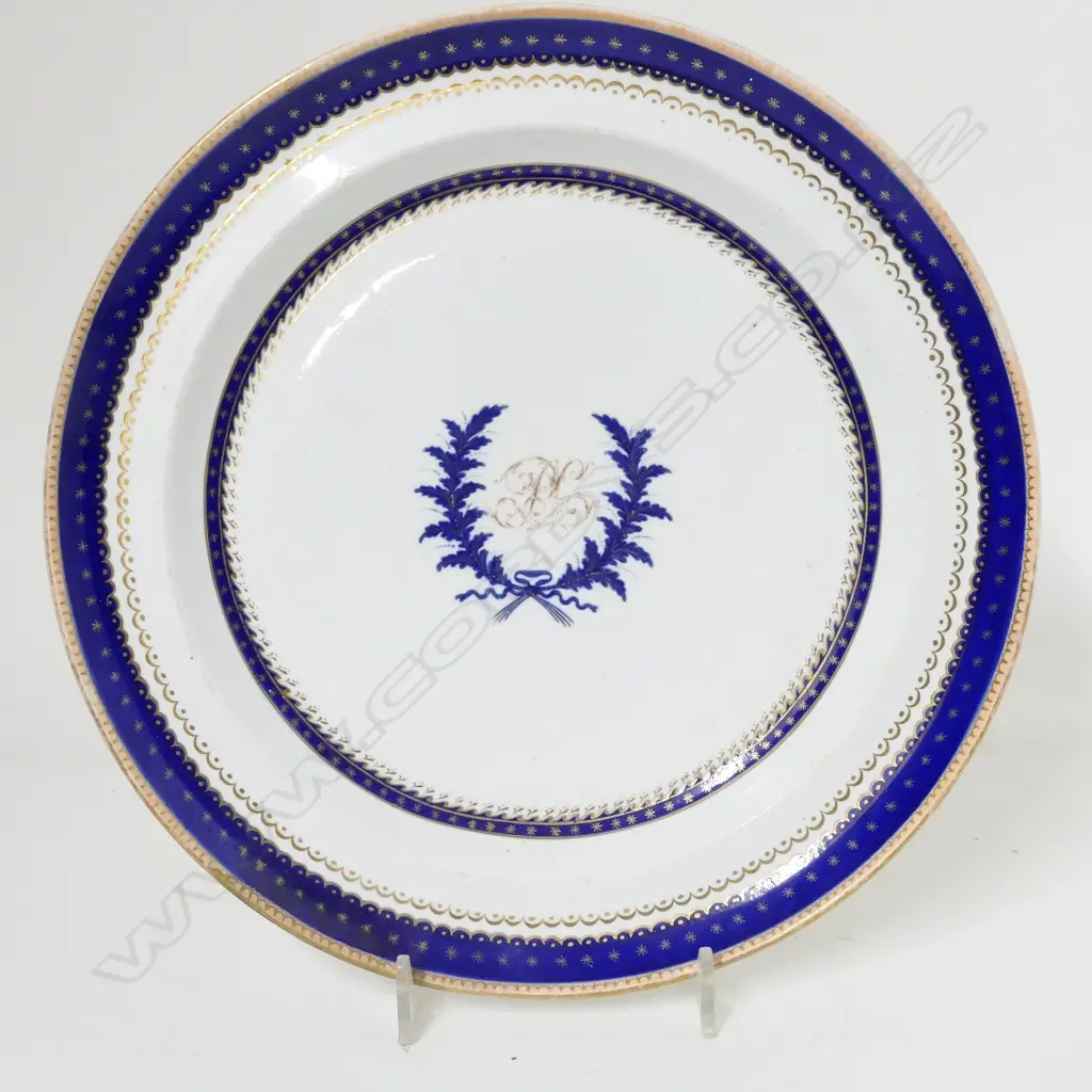 Three Chinese Exportware porcelain plates Image 1++
