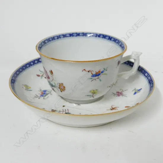 A Chinese Exportware porcelain cup and saucer