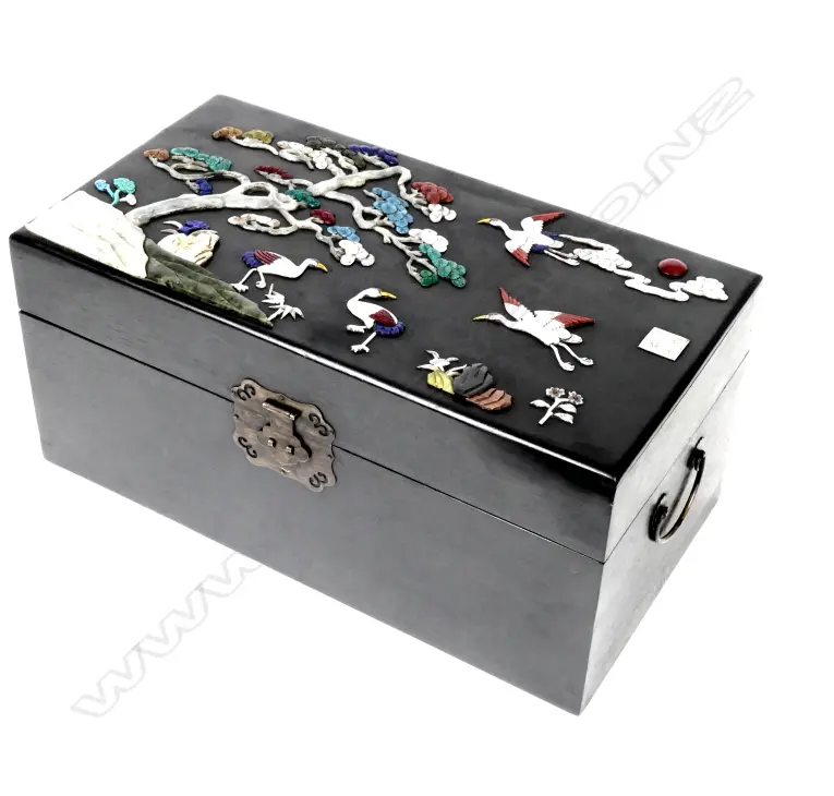 A Chinese hardwood scholar's box Image 1++