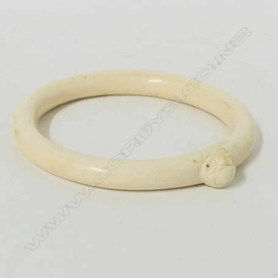 A large old ivory slave bangle Image 1++