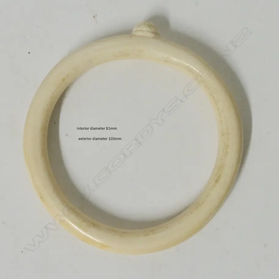 A large old ivory slave bangle Image 1++
