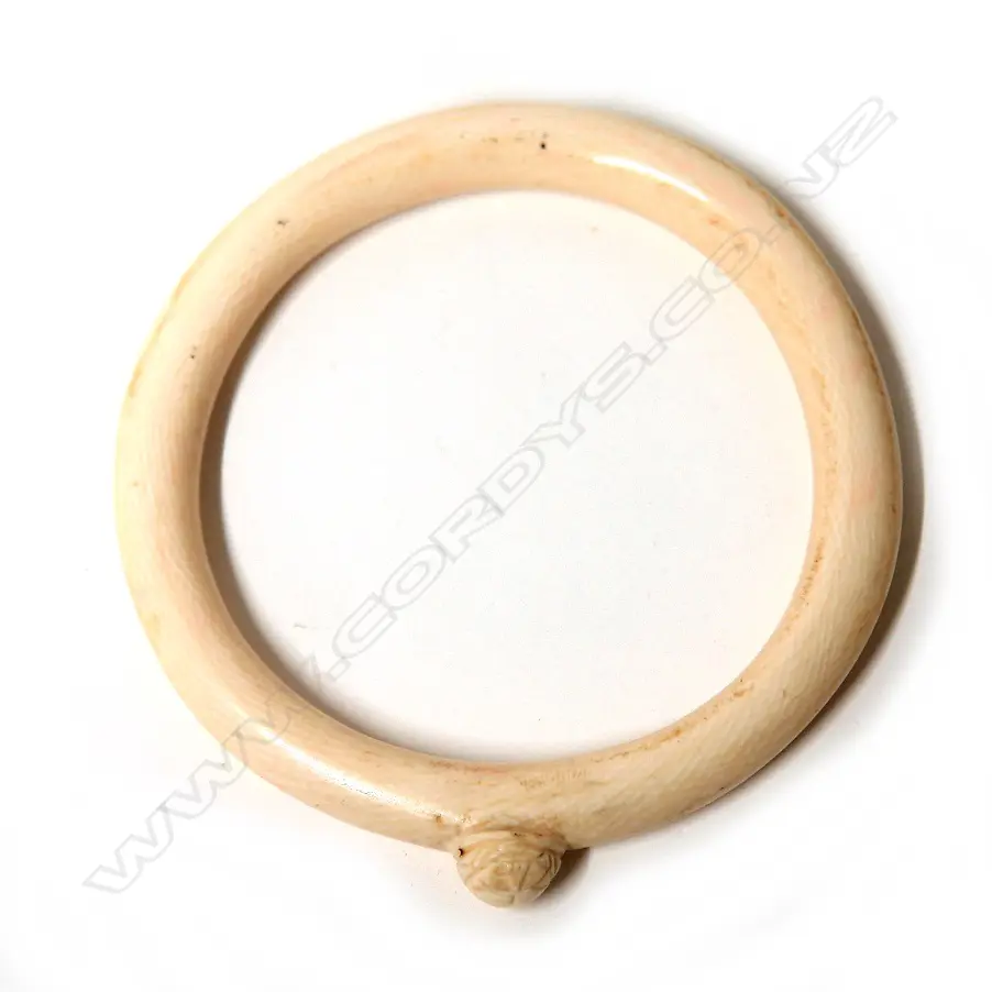A large old ivory slave bangle Image 1++
