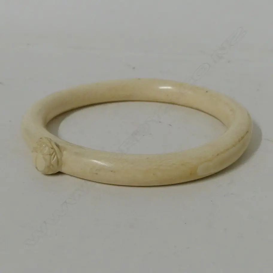 A large old ivory slave bangle Image 1++