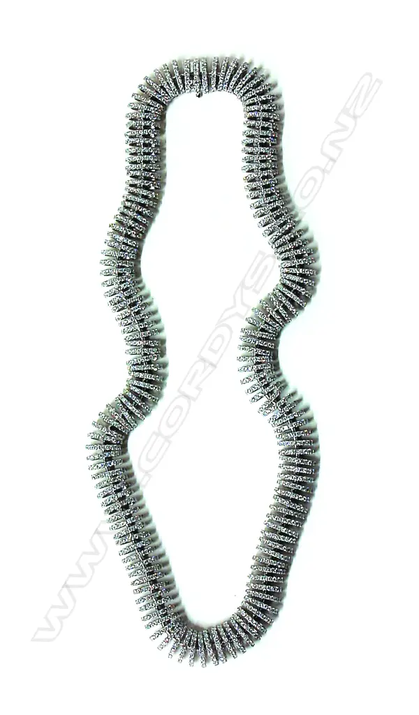 An impressive lady's modern 18ct. white gold and diamond set necklace Image 1++