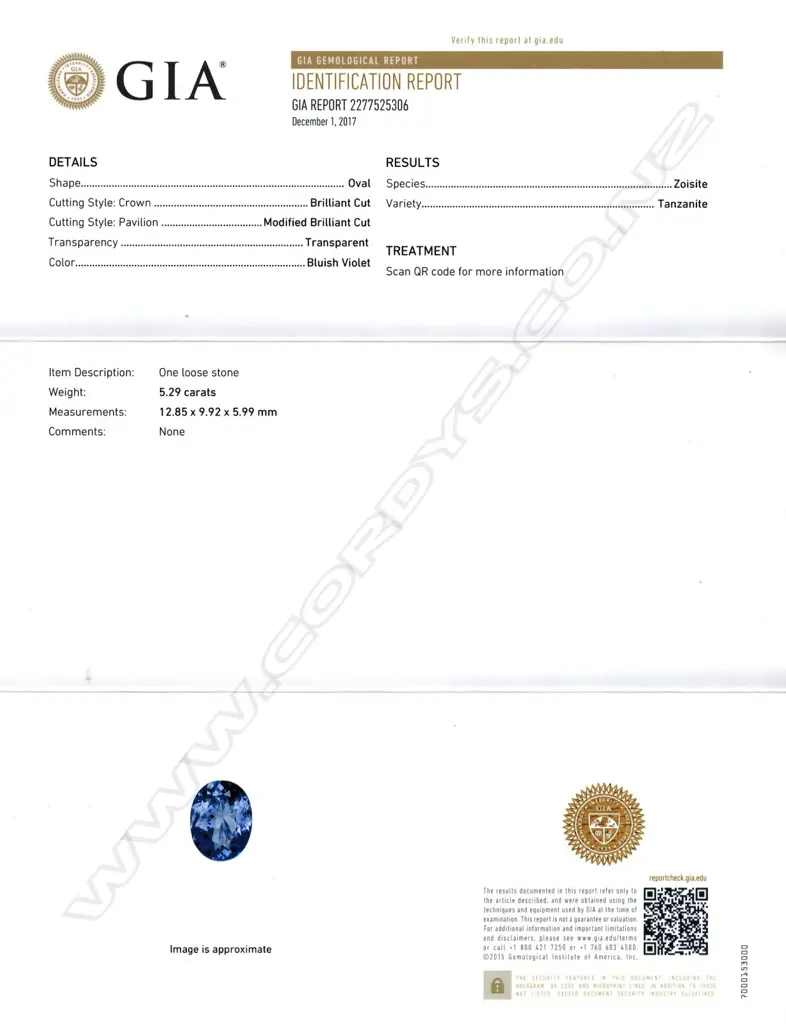 An 18ct white gold 5 carat tanzanite and diamond dress ring Image 1++