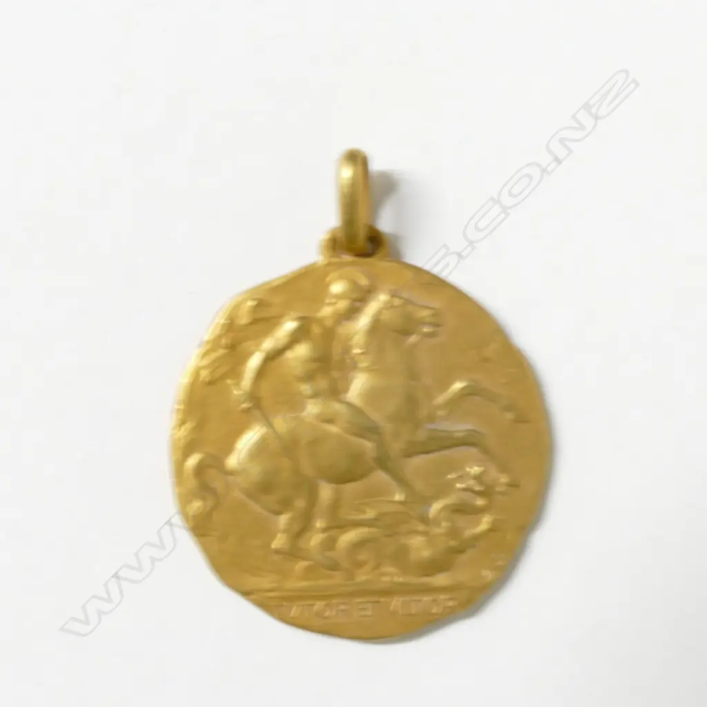 An 18ct. gold Italian medallion Image 1++