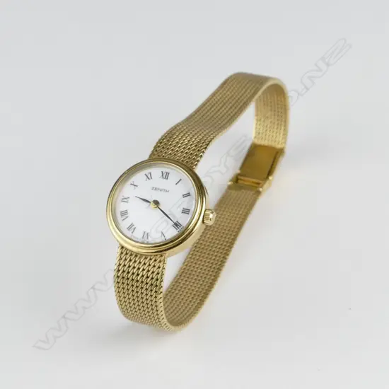 A lady's Zenith 9ct. gold wristwatch