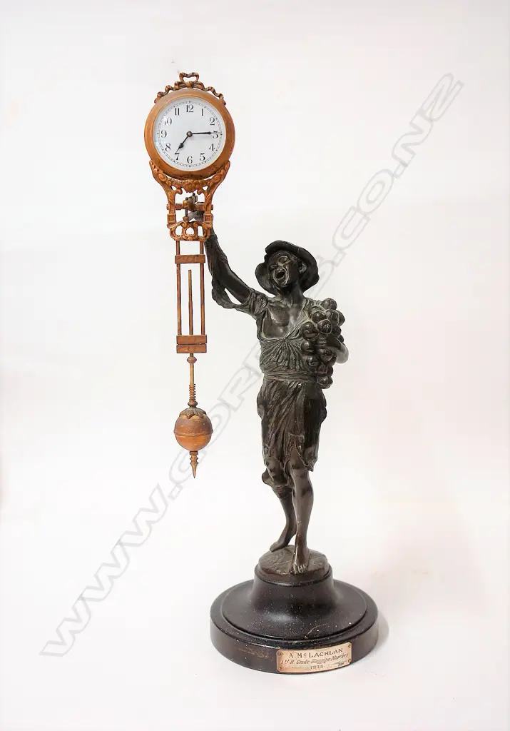 A 19thC figured mystery clock Image 1++