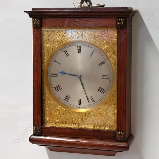 A 19thC mahogany small cased wall timepiece