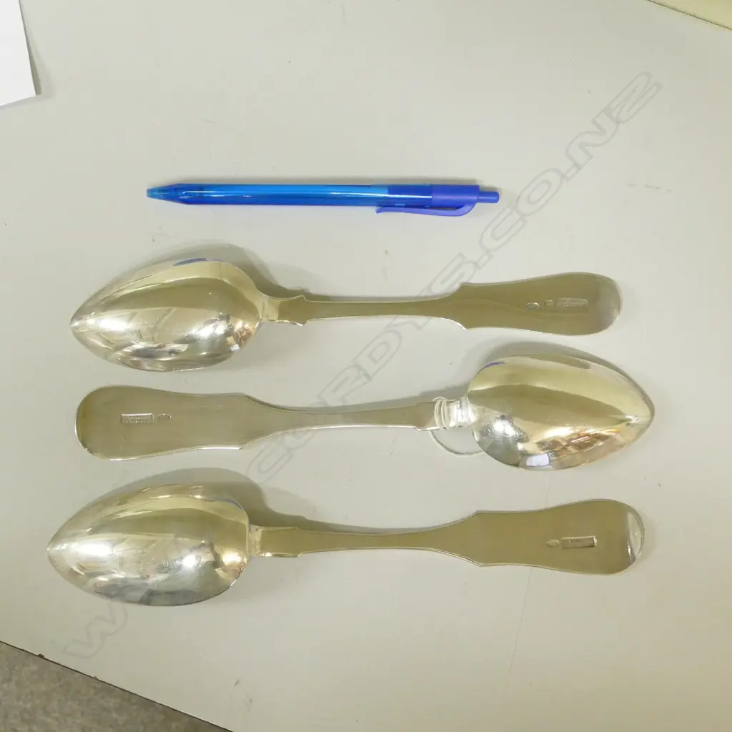 Three 1890s/1900s Russian silver tablespoons Image 1++