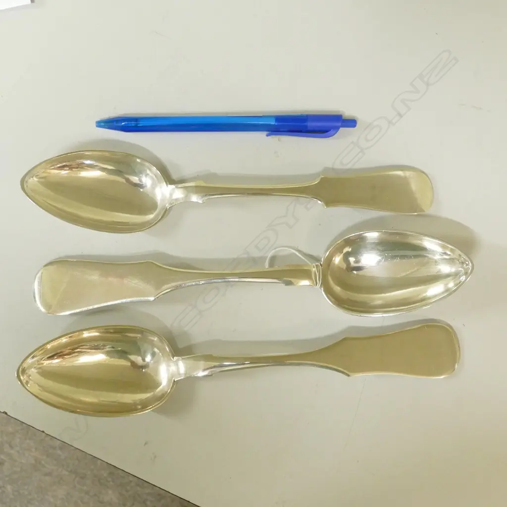 Three 1890s/1900s Russian silver tablespoons Image 1++
