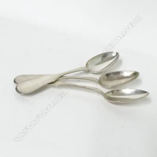 Three 1890s/1900s Russian silver tablespoons