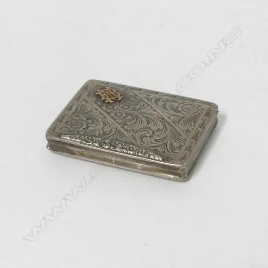 A Russian silver cigarette case
