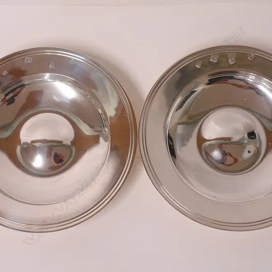 Two silver Armada dishes