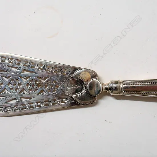 A George III silver fish slice