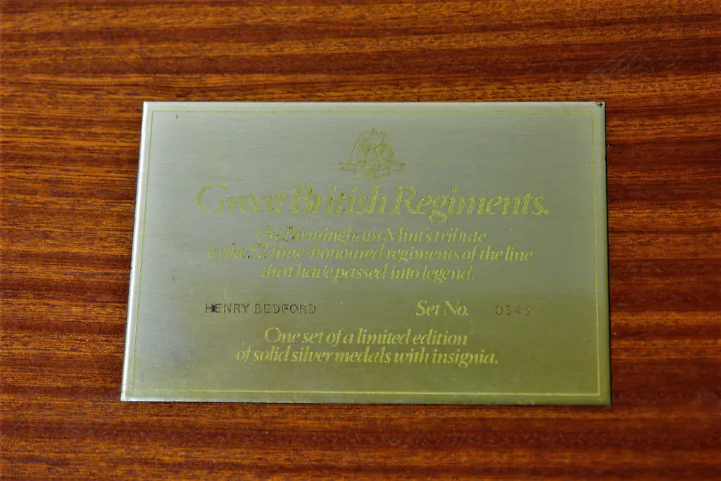 A modern limited edition silver medallion and military badge set 'Great British Regiments' Image 1++