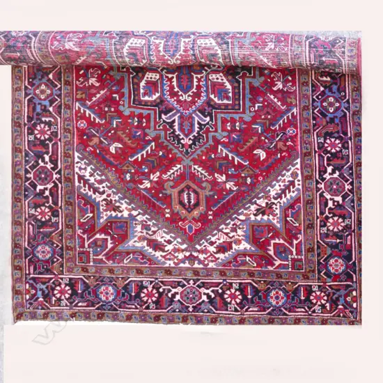 A large good quality hand knotted Persian Hamadan carpet