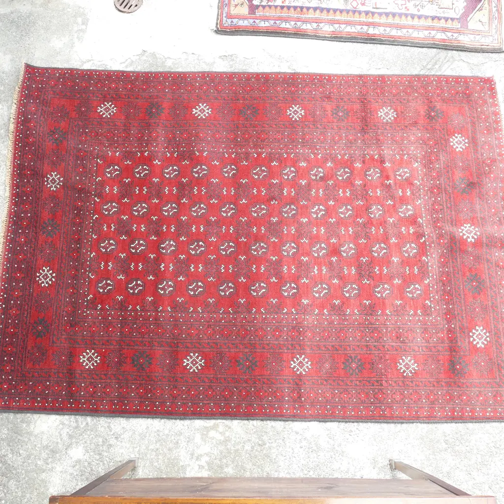 A good quality hand knotted Afghan Turkoman rug Image 1++