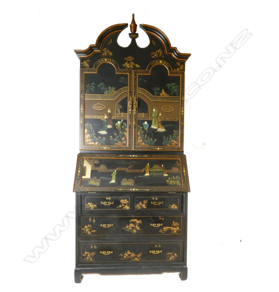A modern chinoiserie bureau bookcase Image 1++