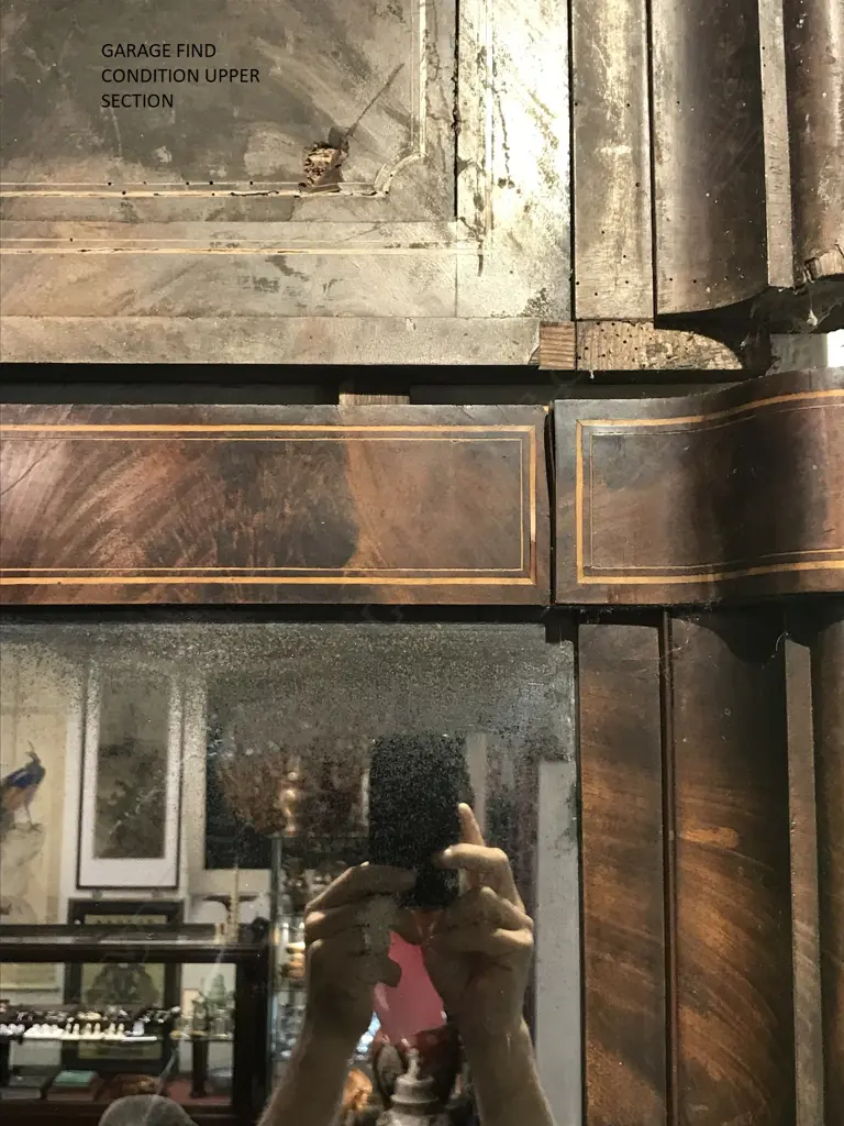 A 19thC German Biedermeier tall free-standing pier mirror Image 1++