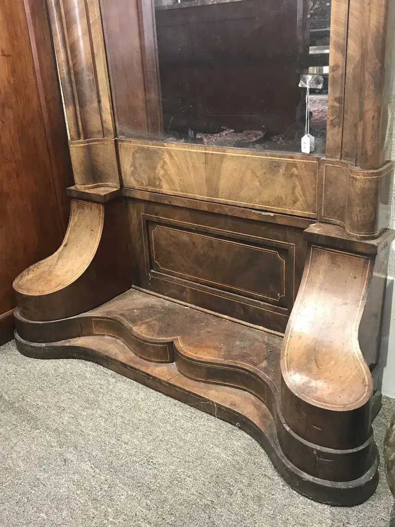 A 19thC German Biedermeier tall free-standing pier mirror Image 1++
