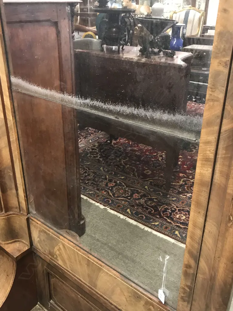 A 19thC German Biedermeier tall free-standing pier mirror Image 1++