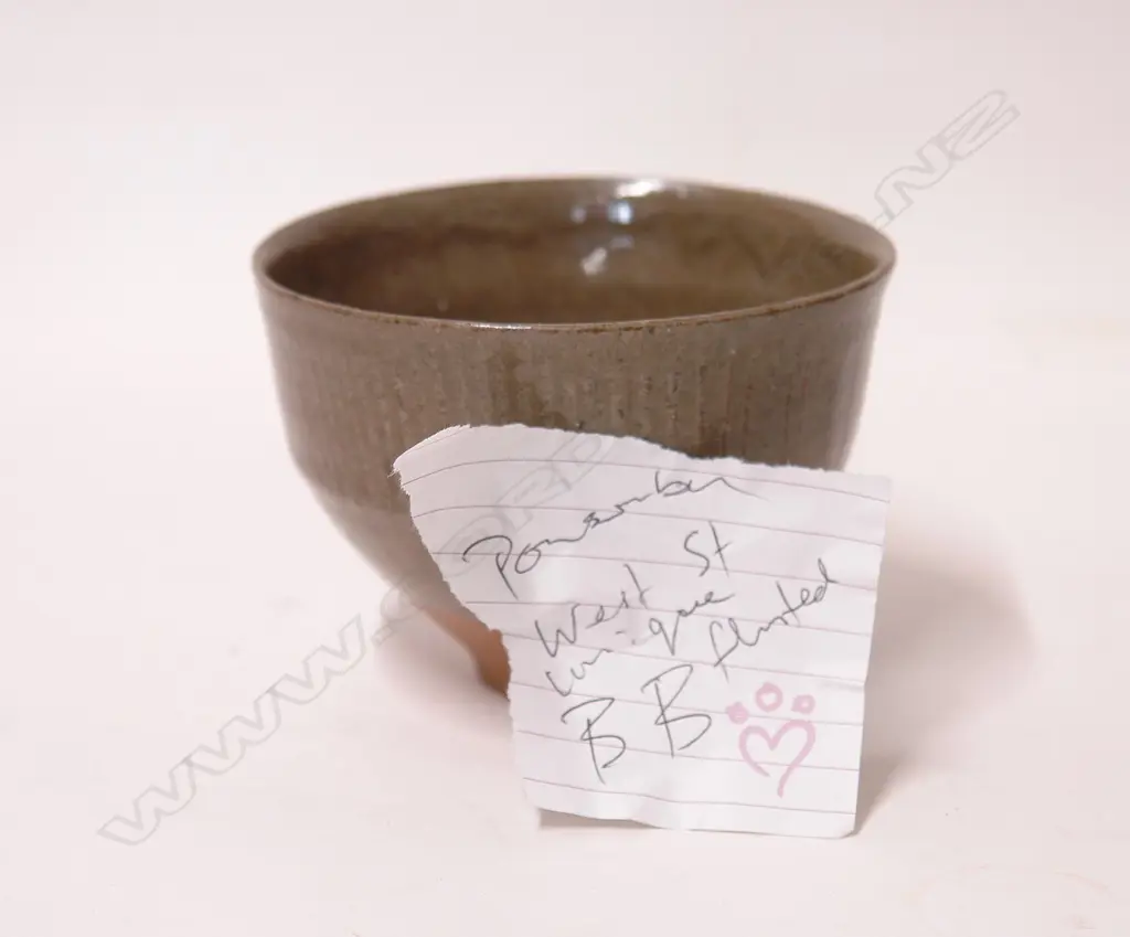 An early Barry Brickell 'Ponsonby West St. unique fluted' small bowl Image 1++