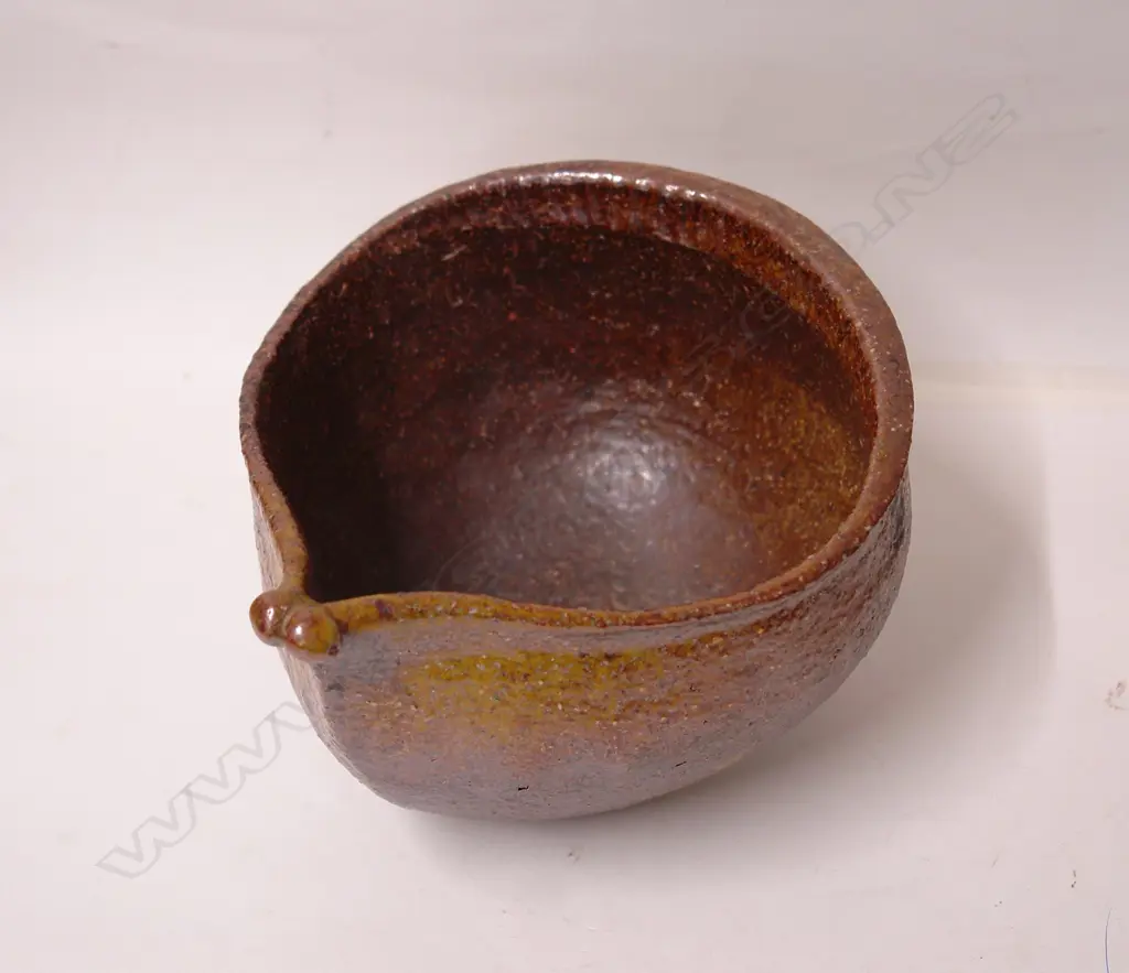 An important Barry Brickell salt glaze boat-form bowl Image 1++