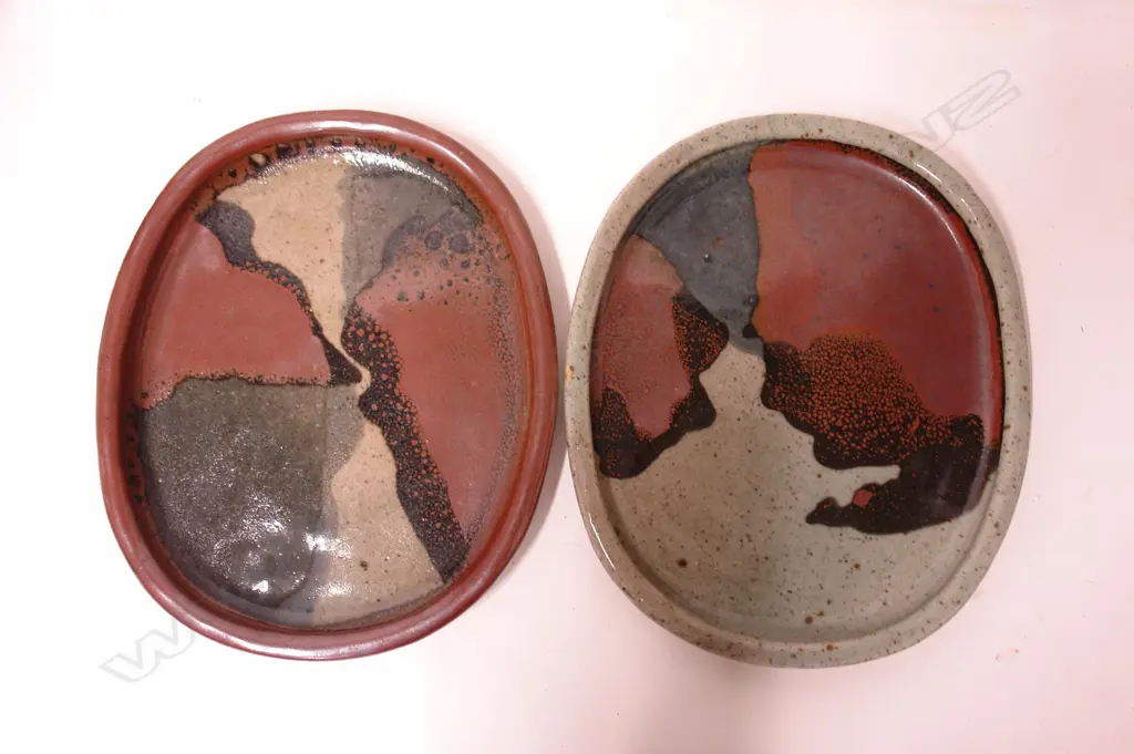 Two Barry Brickell oval platters Image 1++