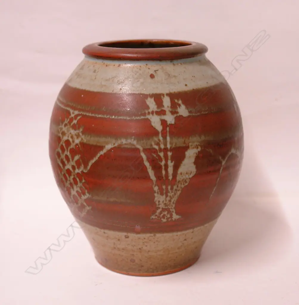 Peter Stichbury wax resist ovoid vase Image 1++
