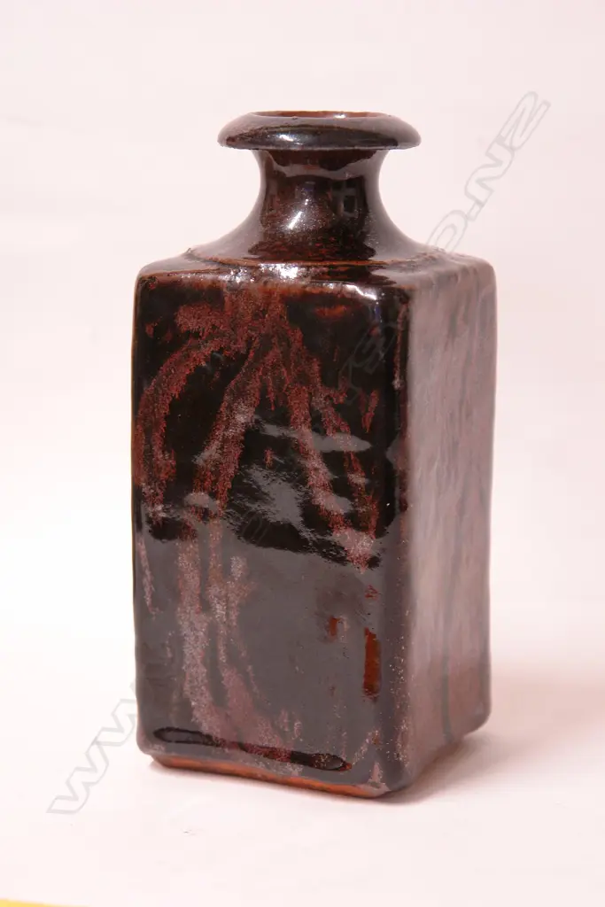 Doug Lawrie wax resist decorated bottle vase Image 1++
