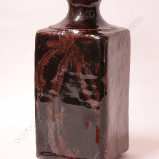 Doug Lawrie wax resist decorated bottle vase