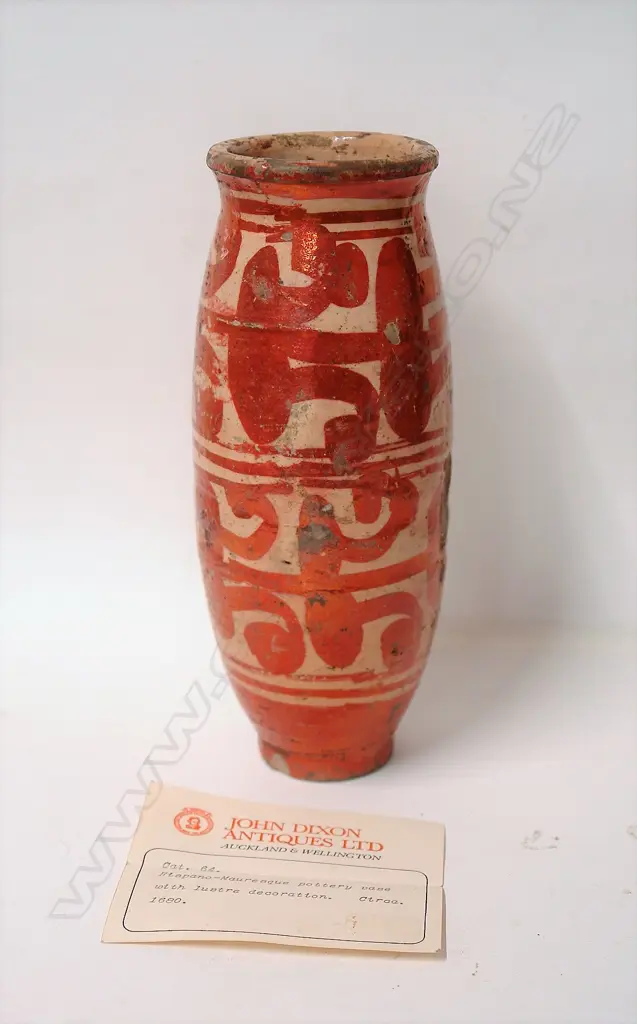 A 'c.1680 Hispano-Moresque pottery vase with lustre decoration' Image 1++