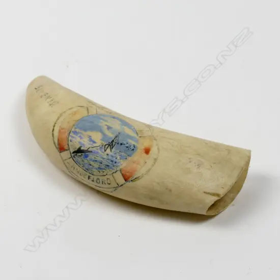 An old sperm whale tooth
