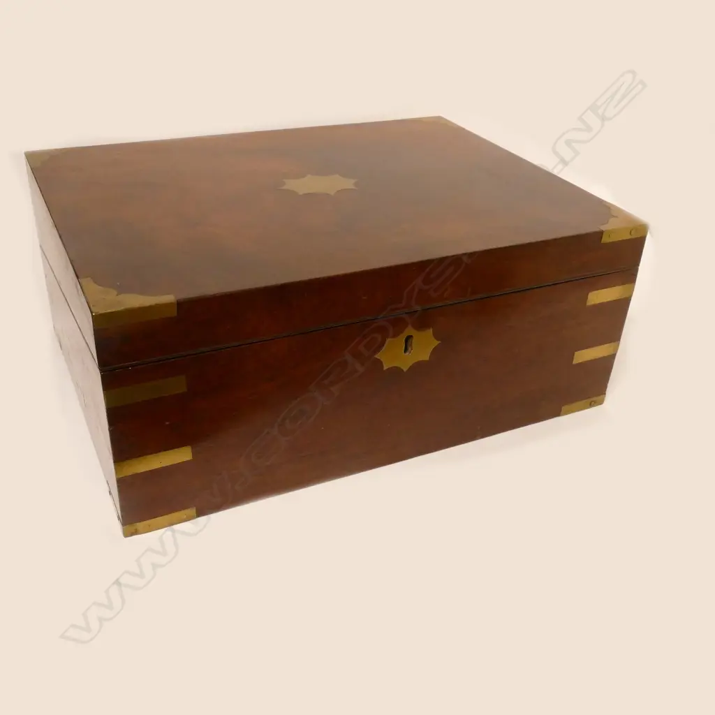 A Victorian walnut writing slope Image 1++