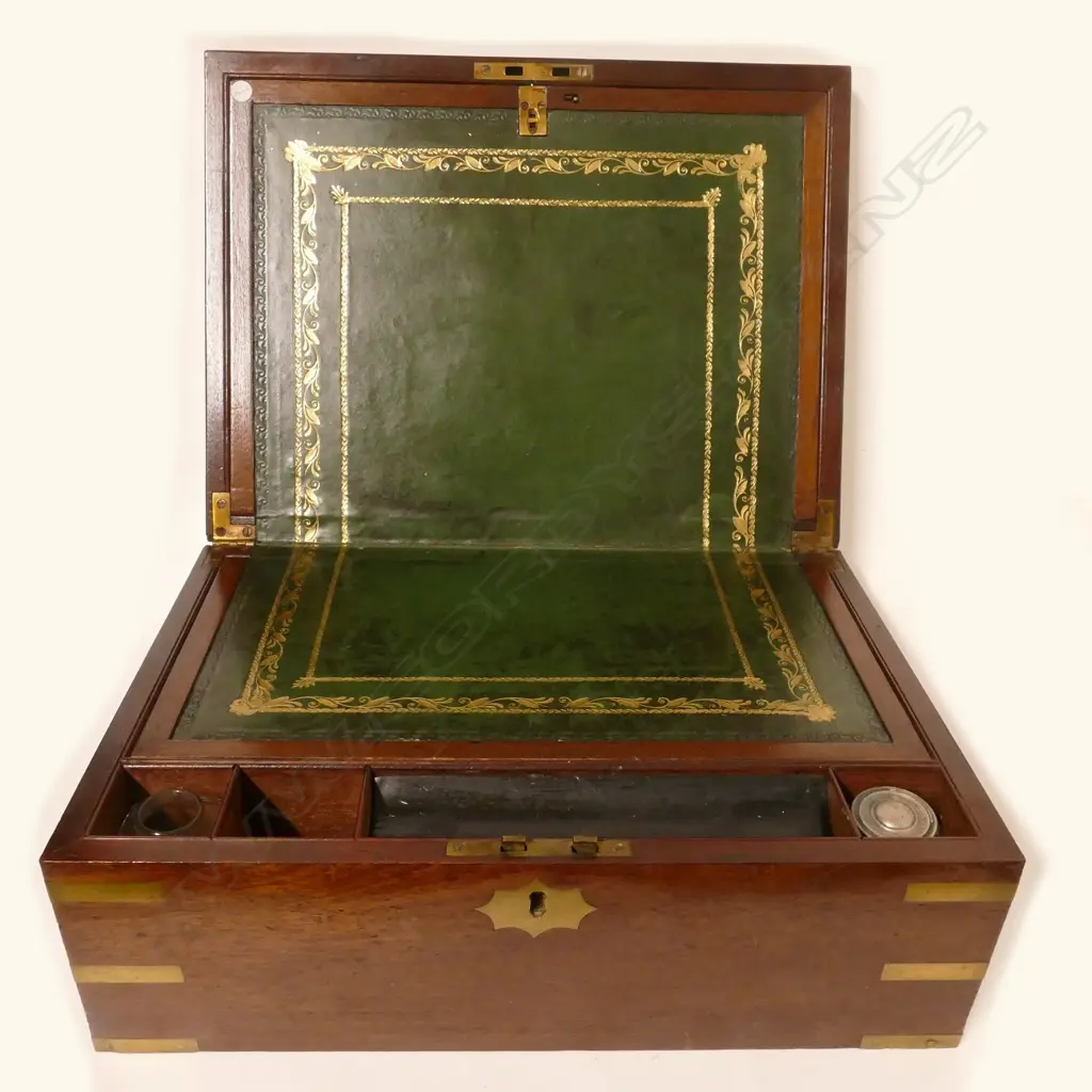 A Victorian walnut writing slope Image 1++