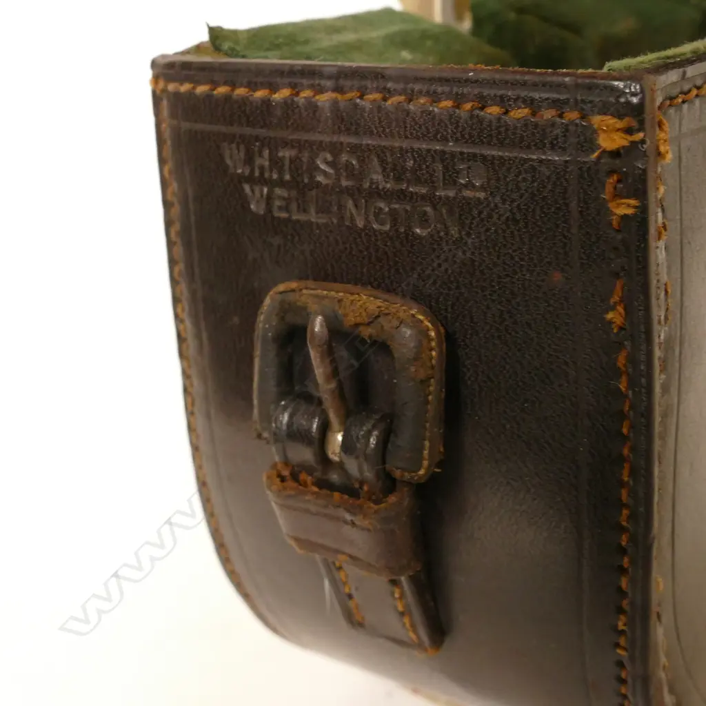 A W.H Tisdalls Wellington leather reel case Image 1++