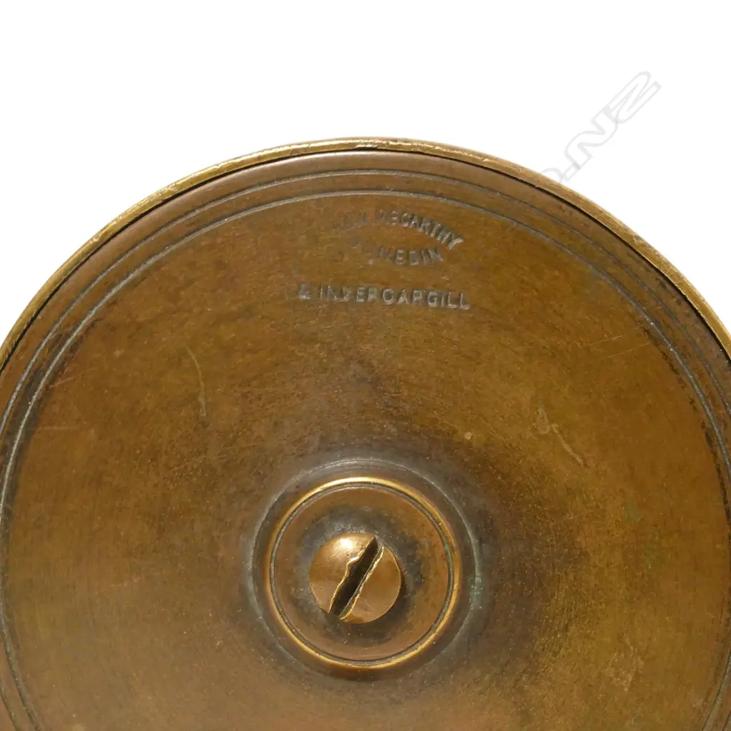 A 3" x 1¼" plate wind brass reel for A.W. McCarthy Image 1++