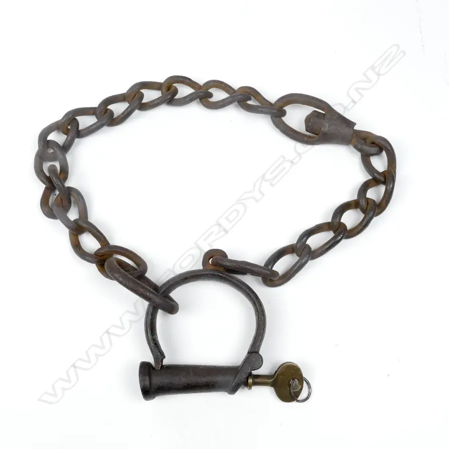 SLAVE SHIP CUFF w CHAIN & KEY Image 1++