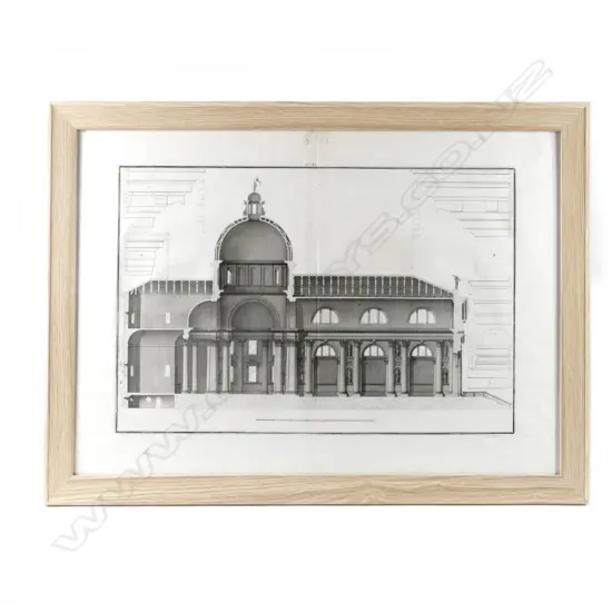 A pair of large framed Andrea Palladio architectural copper engravings