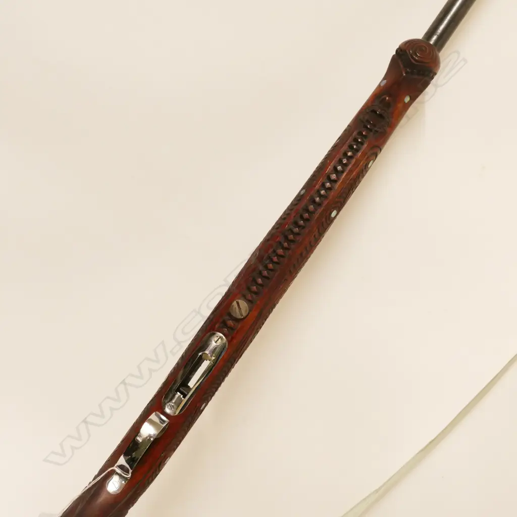 A Lithgow .22 Maori carved rifle Image 1++