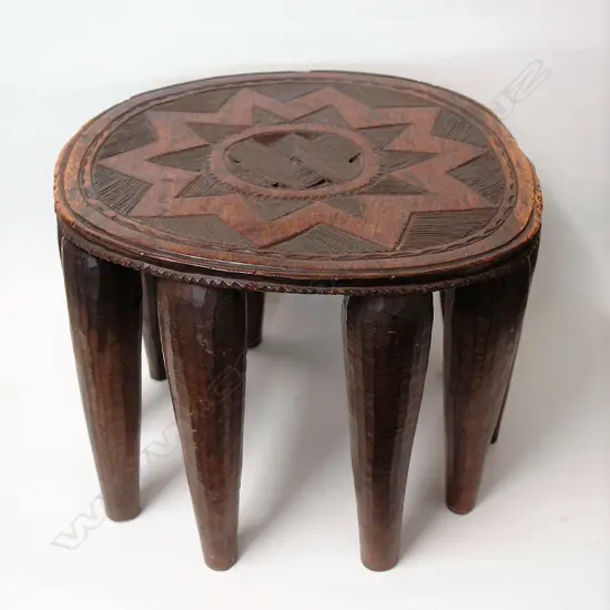 An old African Nupe tribe elephant stool