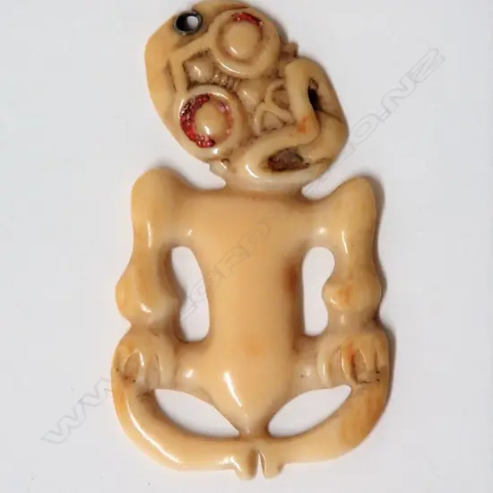 An old Maori marine ivory hei tiki