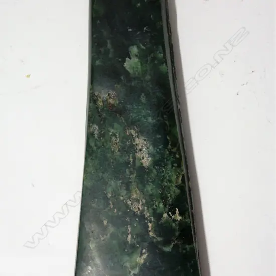 An old Maori pounamu large toki