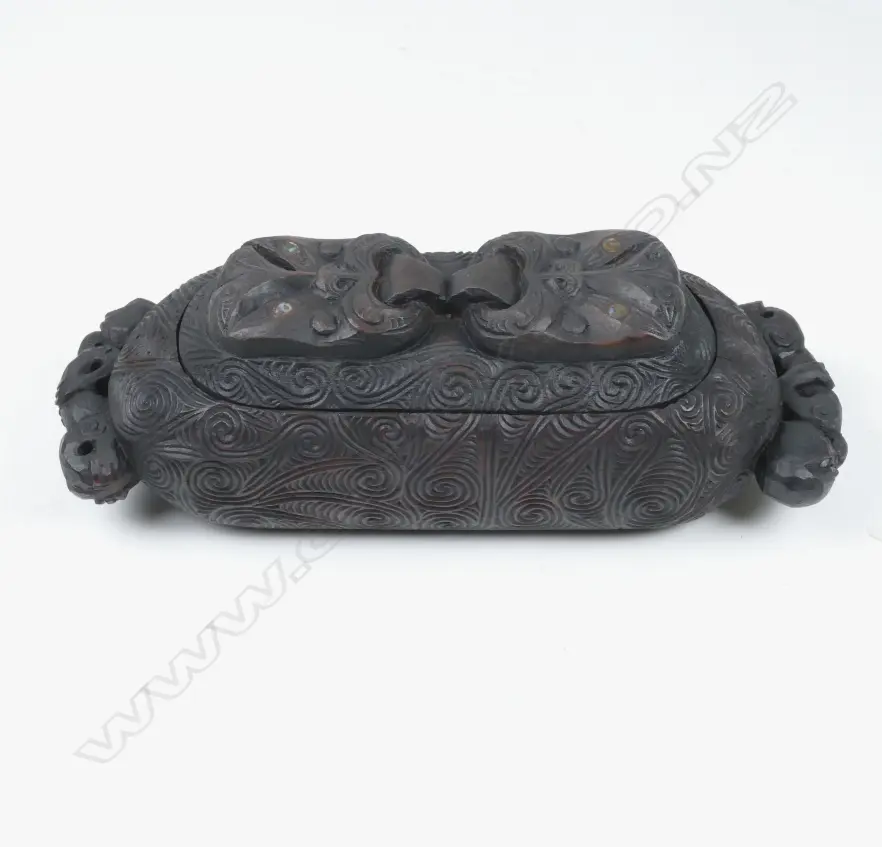A Maori folk art waka huia Image 1++