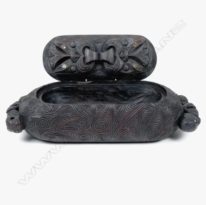 A Maori folk art waka huia Image 1++