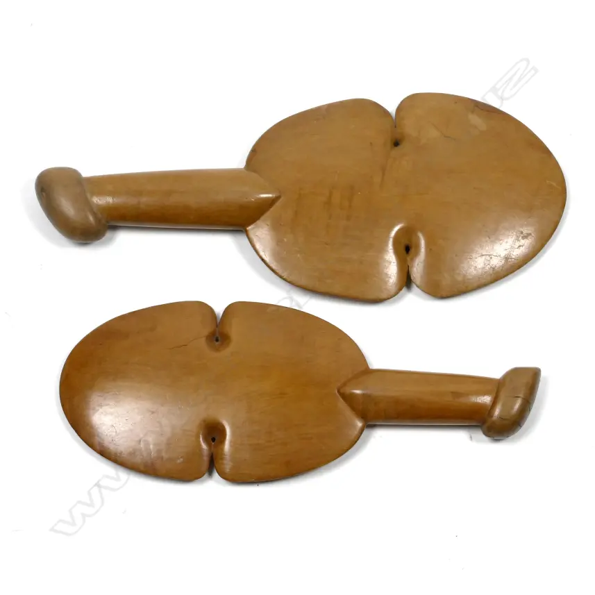 Two folk art kotiate clubs Image 1++