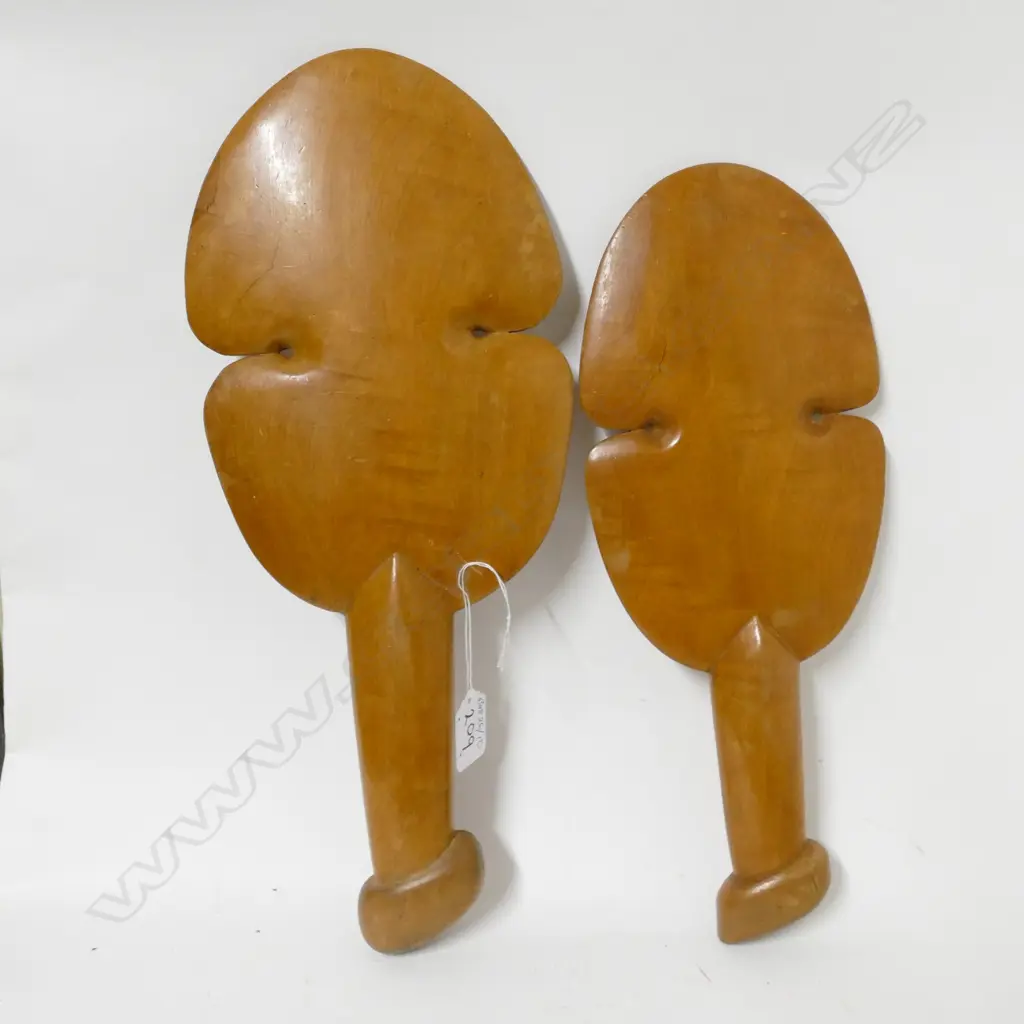 Two folk art kotiate clubs Image 1++